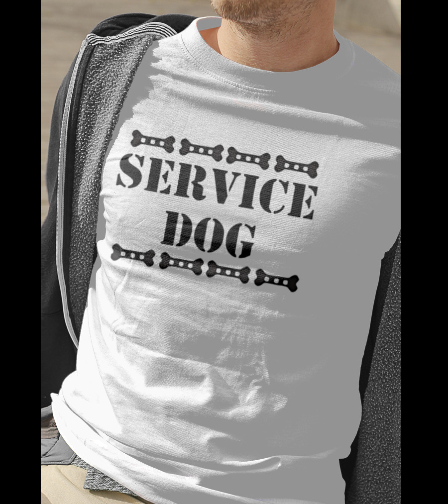 Service Dog Bones Shape T-Shirt