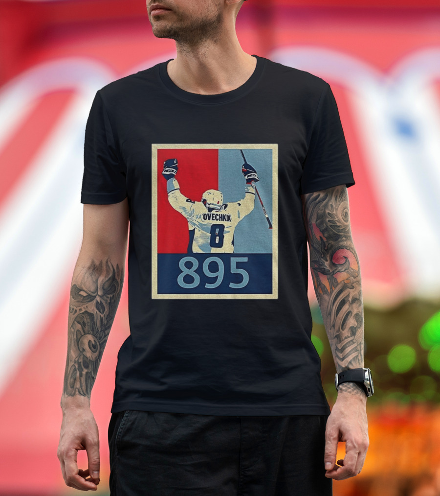 Ovechkin 895 Washington Capitals Hockey Record T-Shirt