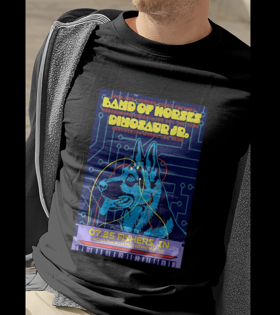 Band Of Horses Dinosaur JR Nickel Plate District Amphitheater Fishers IN July 25 2026 T-Shirt