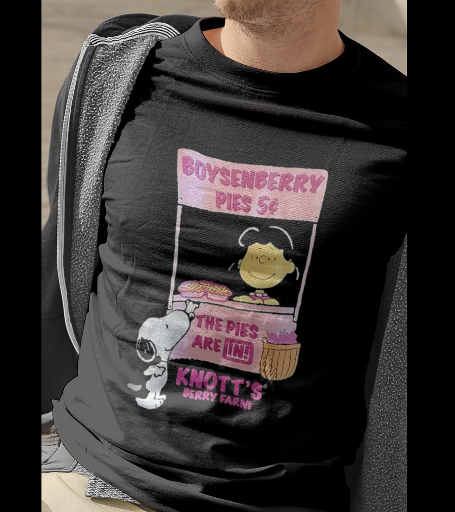 Peanuts Boysenberry Pies 5¢ The Pies Are In Knott's Berry Farm T-Shirt