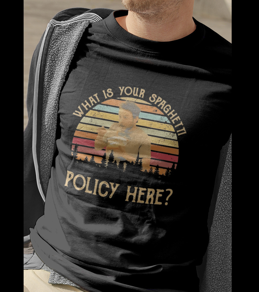Charlie Kelly What Is Your Spaghetti Policy Here Vintage Sunset It's Always Sunny In Philadelphia T-Shirt