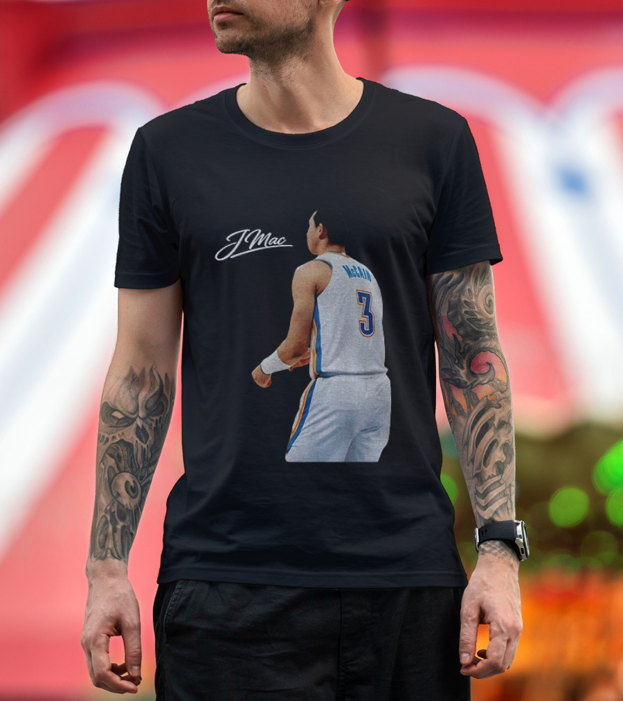 Jared McCain Oklahoma City Thunder Basketball NBA Number 3 Jersey T-Shirt