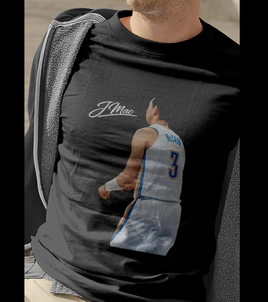 Jared McCain Oklahoma City Thunder Basketball NBA Number 3 Jersey T-Shirt