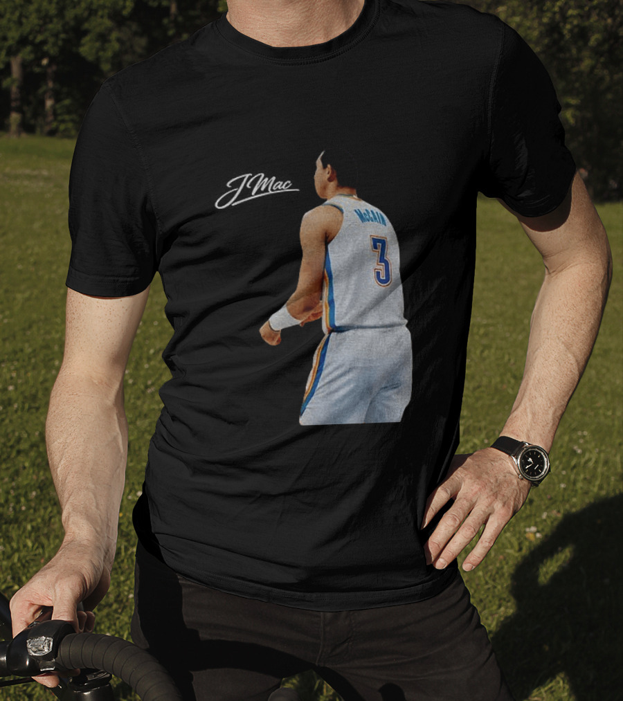 Jared McCain Oklahoma City Thunder Basketball NBA Number 3 Jersey T-Shirt