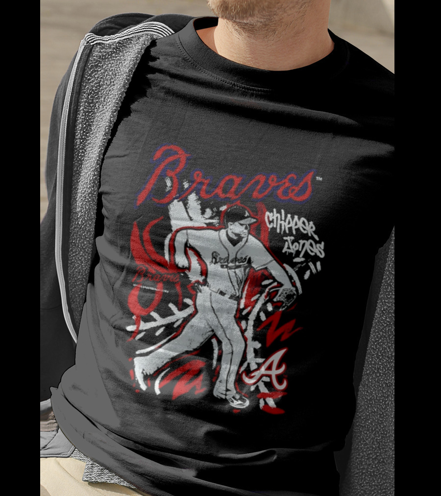 Atlanta Braves Chipper Jones Chalked Up Player T-Shirt