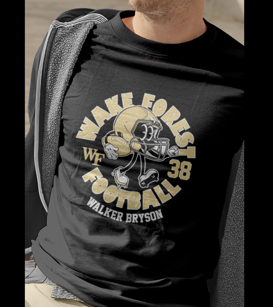 Walkers Bryson 38 Wake Forest Demon Deacons NCAA Football T-Shirt