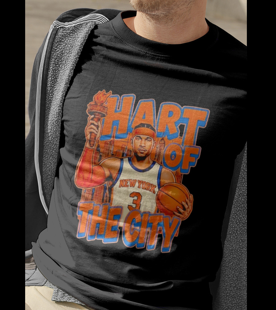 New York Knicks Josh Hart Of The City Basketball Torch Player T-Shirt