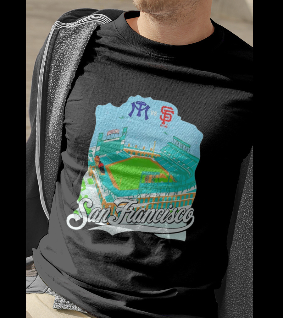 New York Mets VS San Francisco Giants Oracle Park San Francisco T-Shirt
