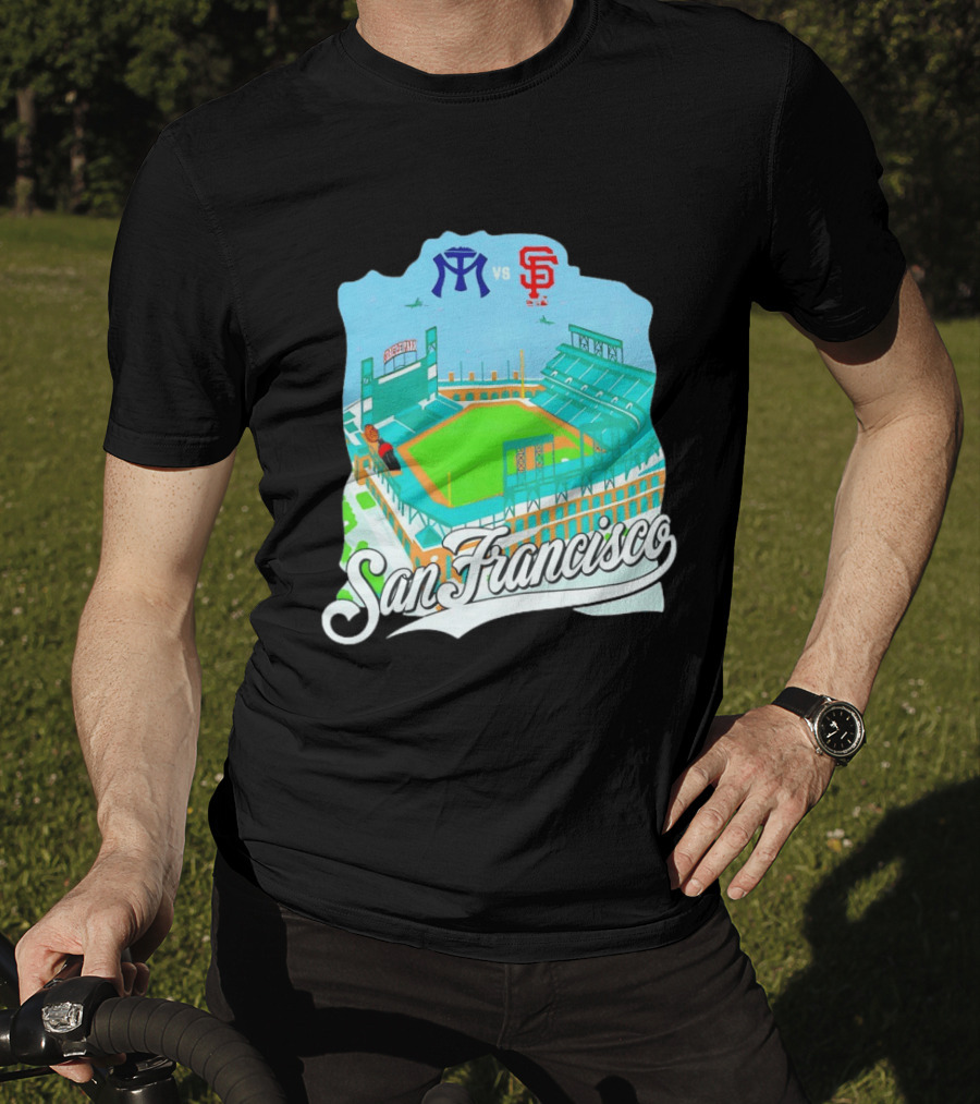 New York Mets VS San Francisco Giants Oracle Park San Francisco T-Shirt