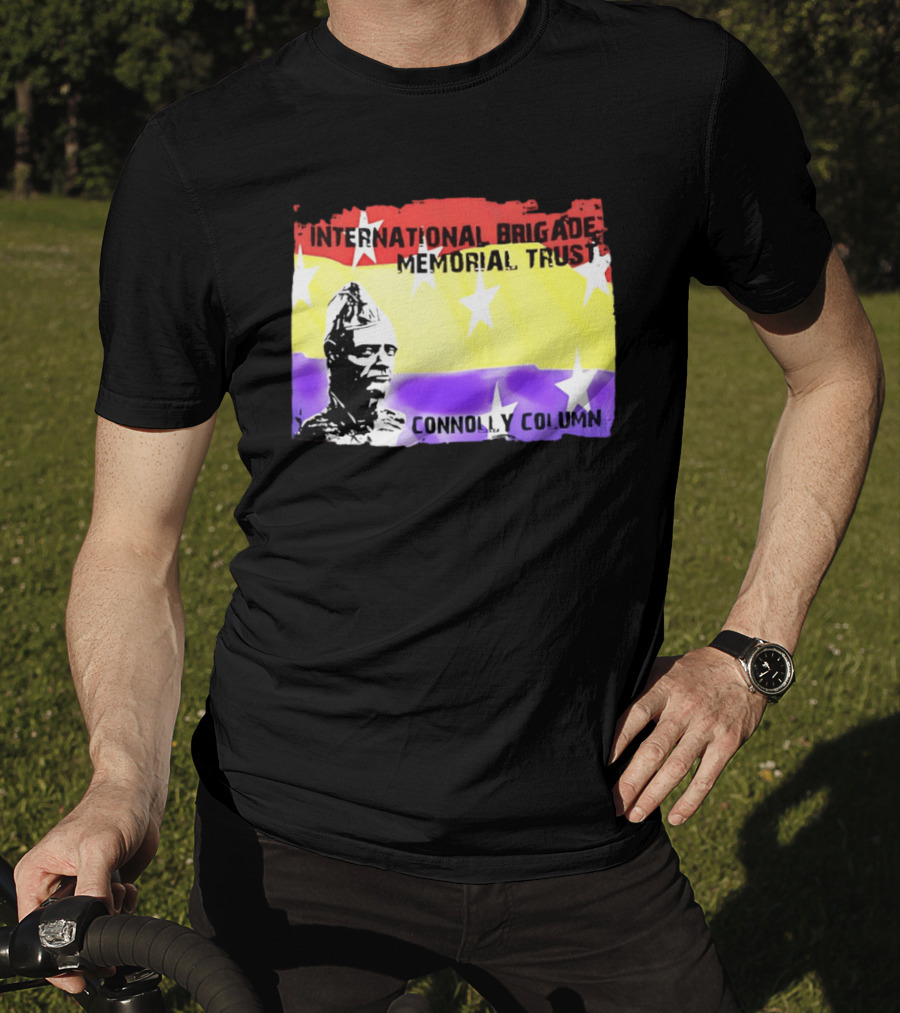 International Brigade Memorial Trust Connolly Column Star Flag T-Shirt
