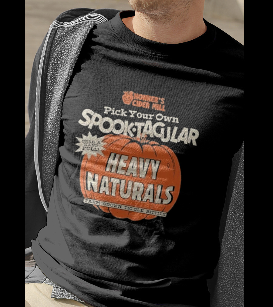 Hohner's Cider Mill Pick Your Own Spooktacular Heavy Naturals Pumpkin T-Shirt