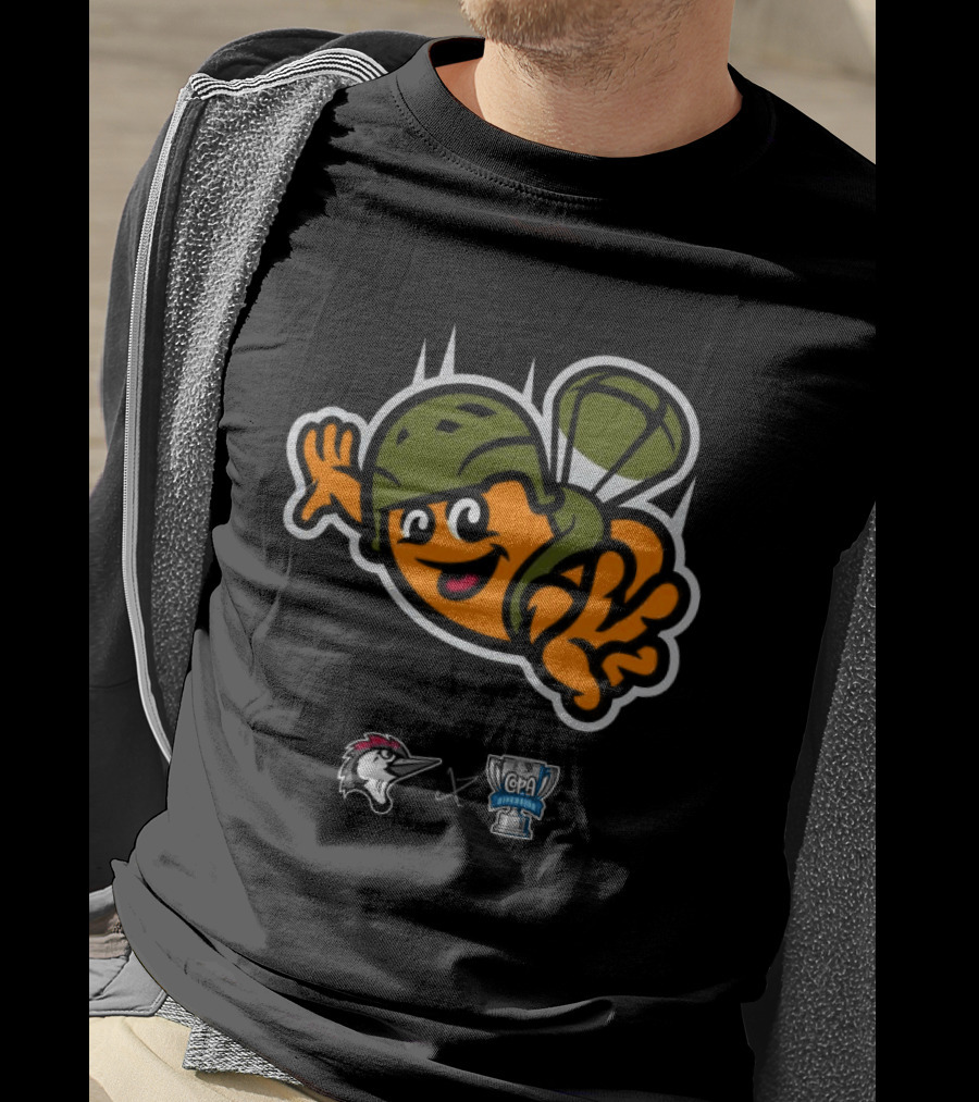 Fayetteville Woodpeckers Frijoles Saltarines De Fayetteville Parachute Character 2026 T-Shirt