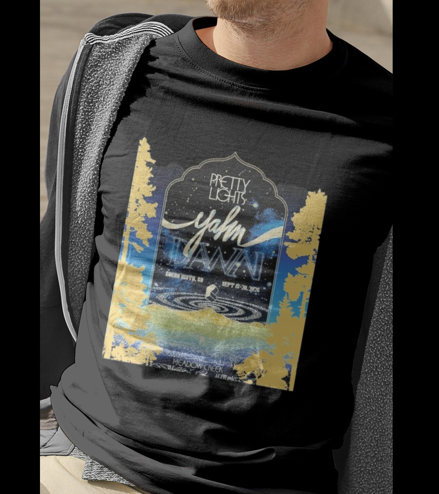Pretty Lights Yahn Dawn 2026 Buena Vista Colorado Meadow Creek September 18 20 Event T-Shirt
