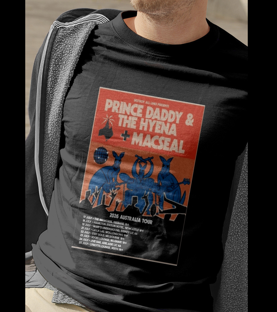 Prince Daddy & The Hyena Macseal 2026 Australia Tour Dates Destroy All Lines Presents T-Shirt