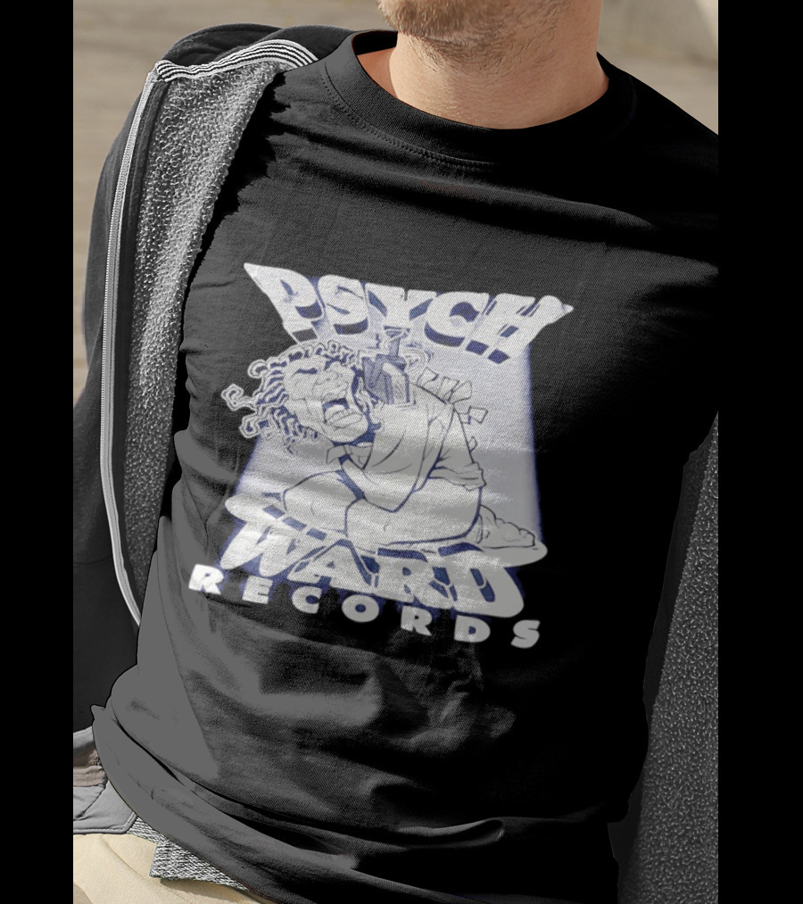 Psych Ward Records Crying Character With Microphone T-Shirt