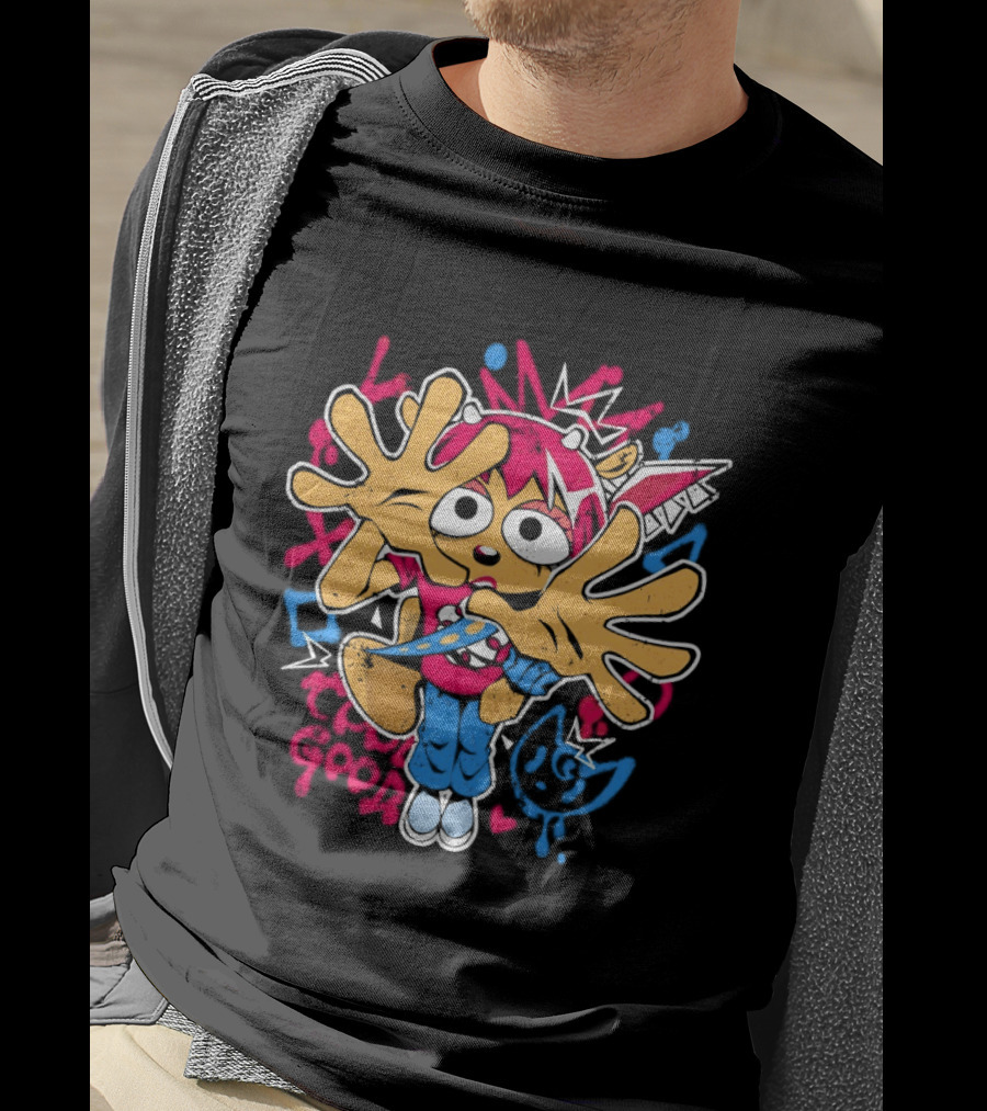 Lammy Metal Girly Vibrant Cartoon Character With Playful Expression And Colorful Burst T-Shirt