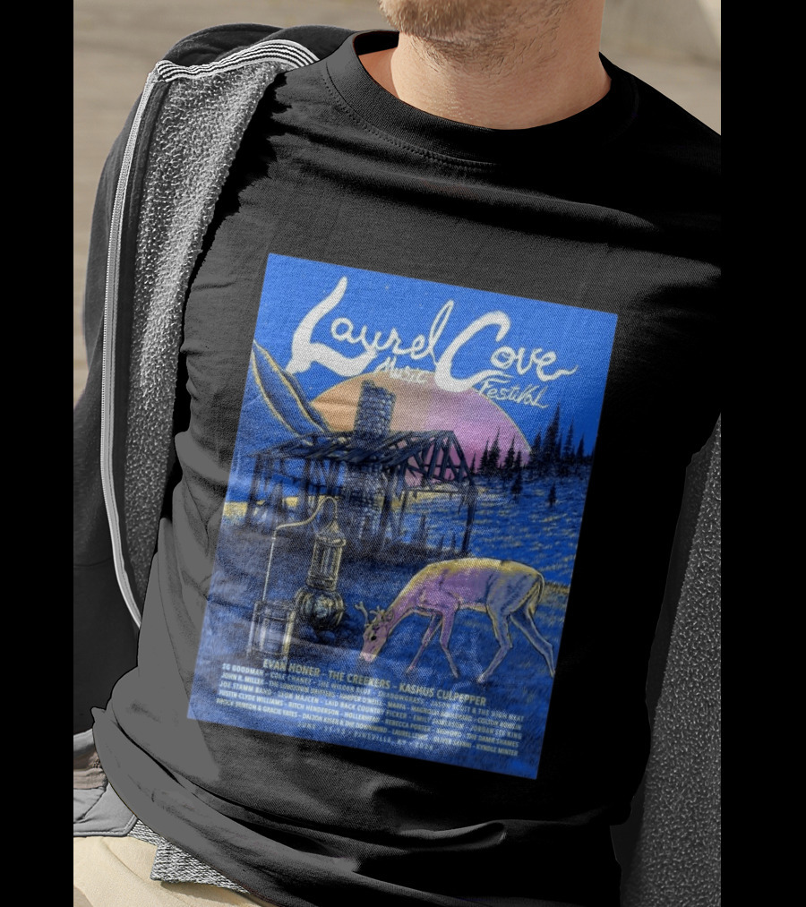 Laurel Cove Music Festival Pineville KY June 11 13 2026 Evan Honer The Creekers Kashus Culpepper T-Shirt