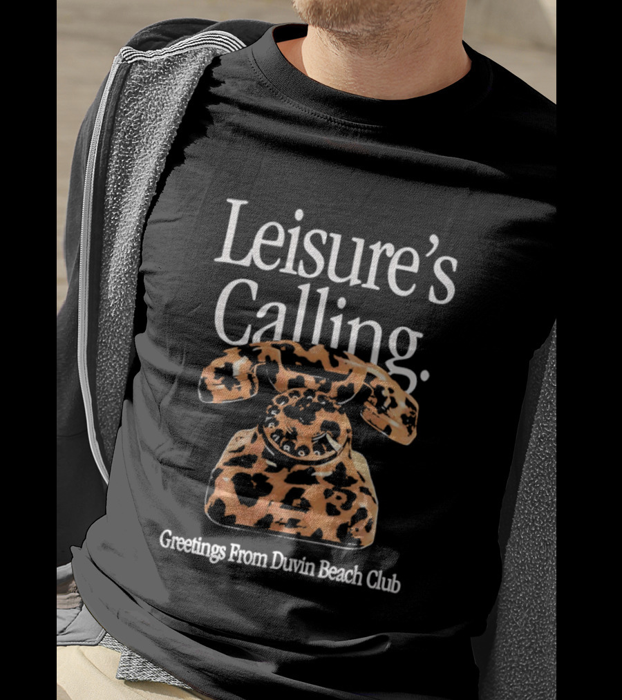Greetings From Duvin Beach Club Leisure's Calling Retro Telephone T-Shirt