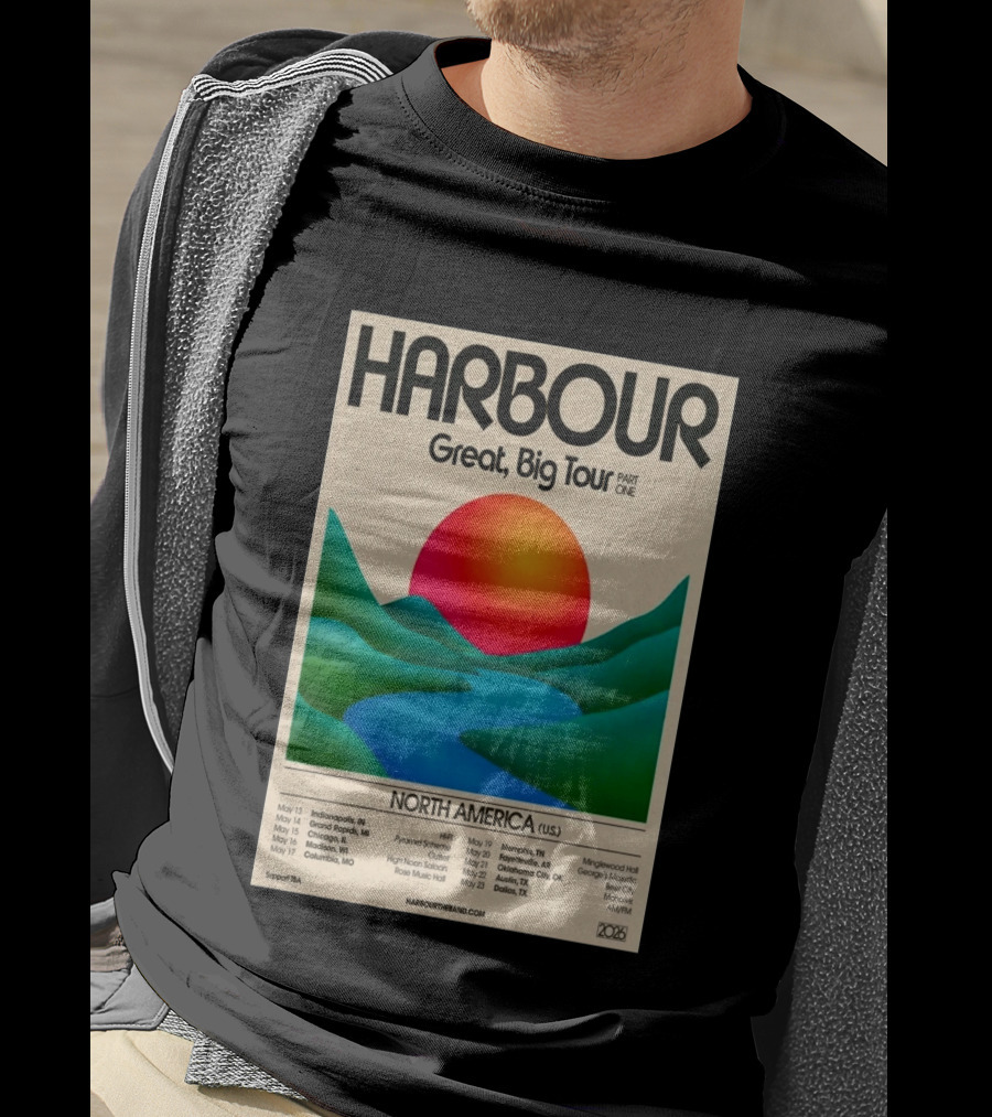 HARBOUR Great Big Tour Part One North America 2026 Dates And Locations T-Shirt