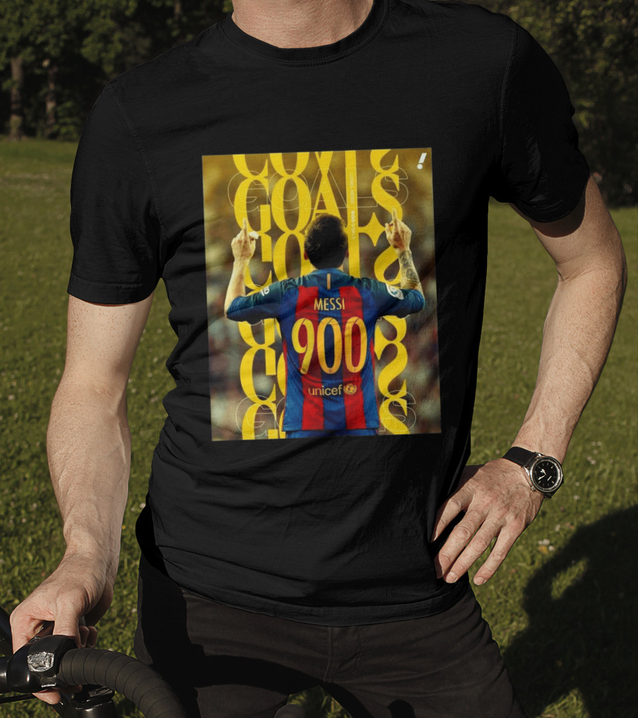 Messi 900 Goals Unicef Barcelona Jersey T-Shirt