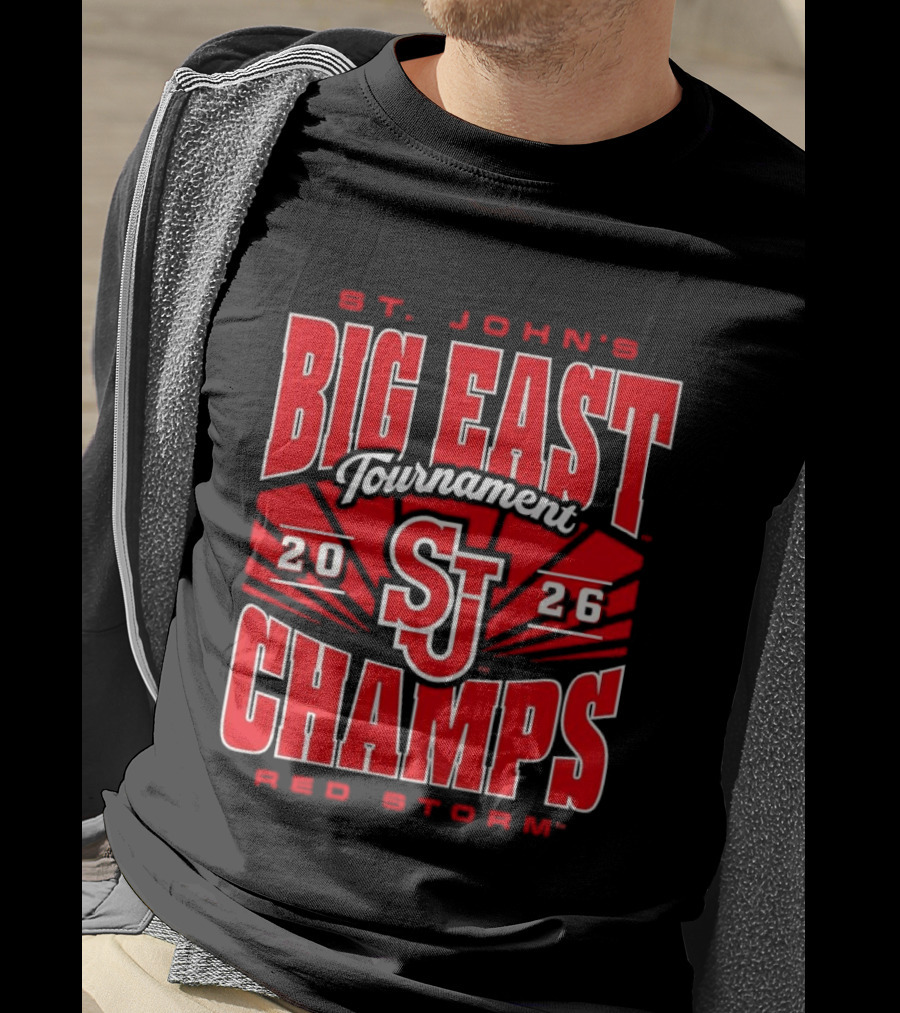 St. John's Red Storm 2026 Big East Tournament Champs T-Shirt