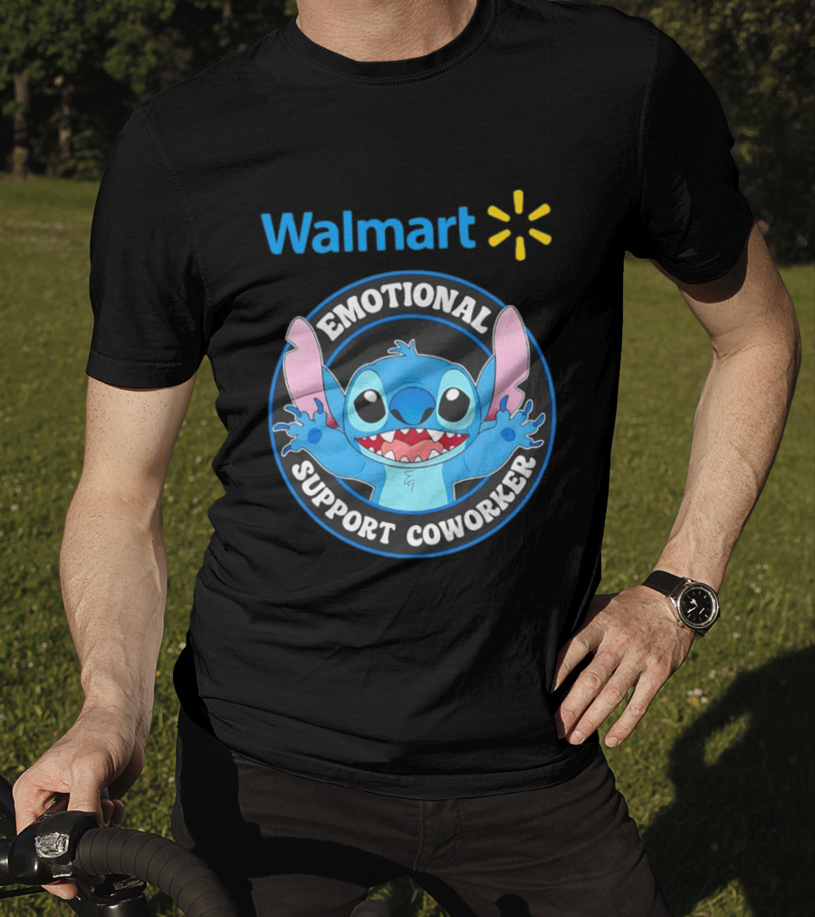 Walmart Stitch Emotional Support Coworker T-Shirt