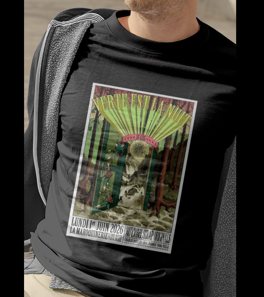 Verte Est La Nuit 10 Ans Lundi 1er Juin 2026 La Maroquinerie Paris Carte Blanche Au Label Strap Originals T-Shirt
