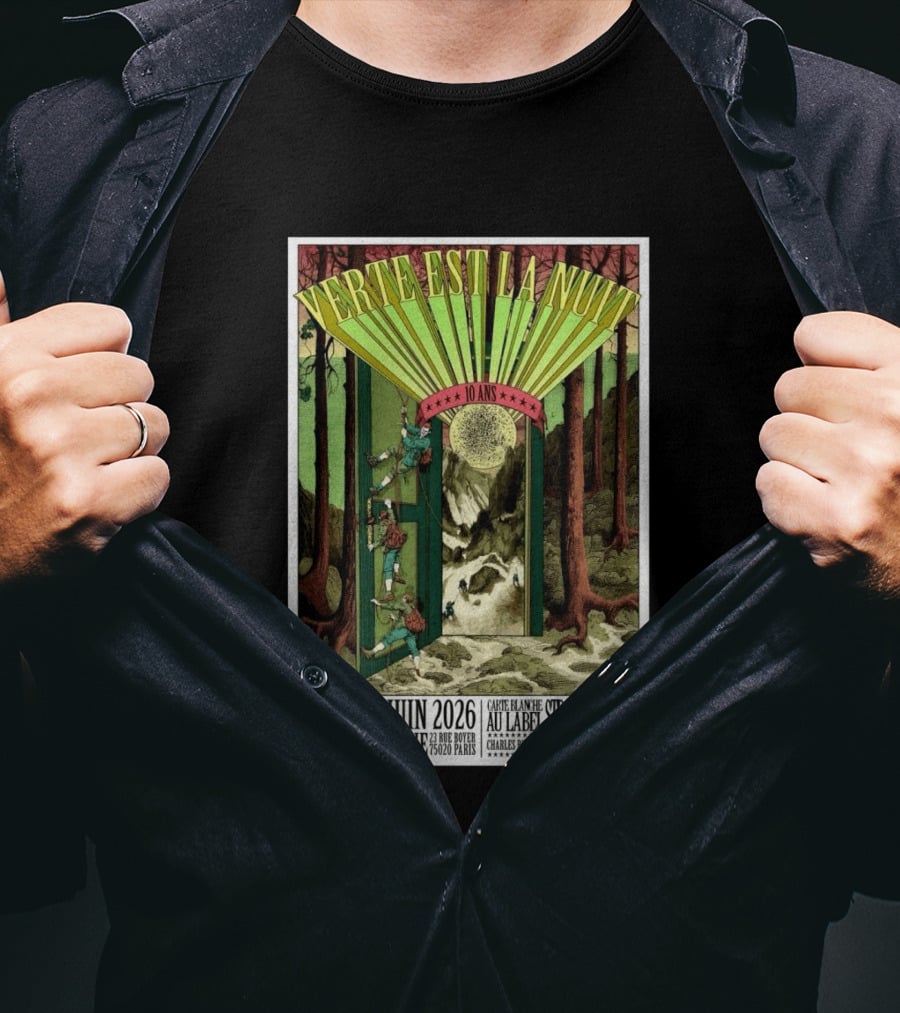 Verte Est La Nuit 10 Ans Lundi 1er Juin 2026 La Maroquinerie Paris Carte Blanche Au Label Strap Originals T-Shirt