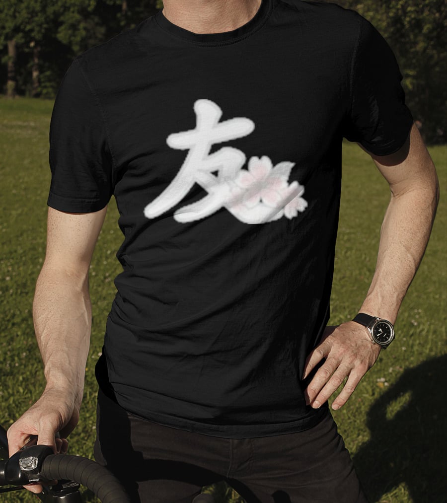 YFK Blossoms Sakura Kanji Friendship T-Shirt