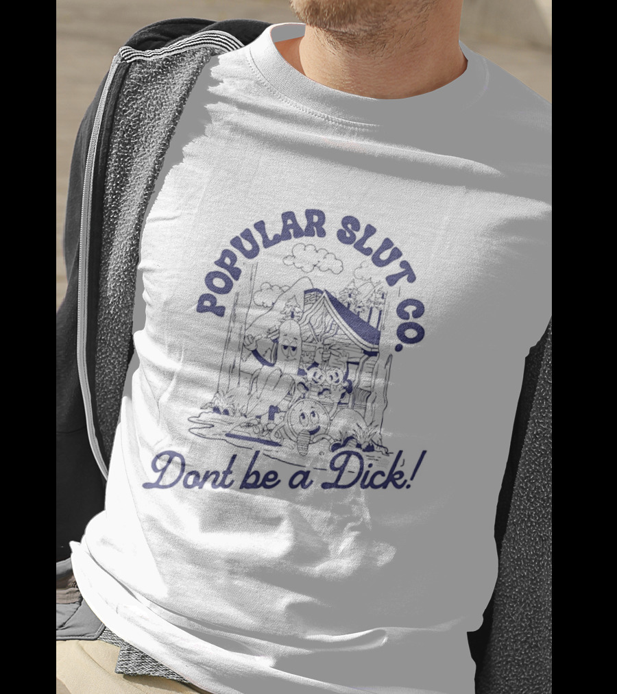 Popular Slut Co Don't Be A Dick Vintage Halloween Scene T-Shirt