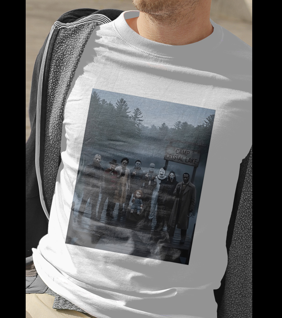 Chucky Horror Camp Crystal Lake Jason Freddy Michael Myers Scream T-Shirt