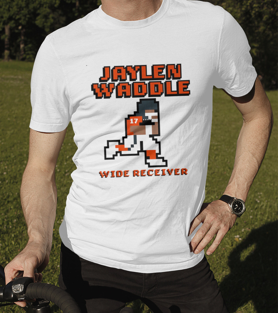 Jaylen Waddle Wide Receiver Pixel T-Shirt