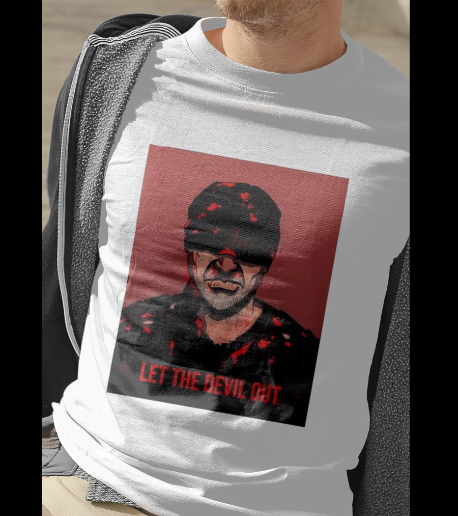 Daredevil Let The Devil Out Blindfolded Hero T-Shirt