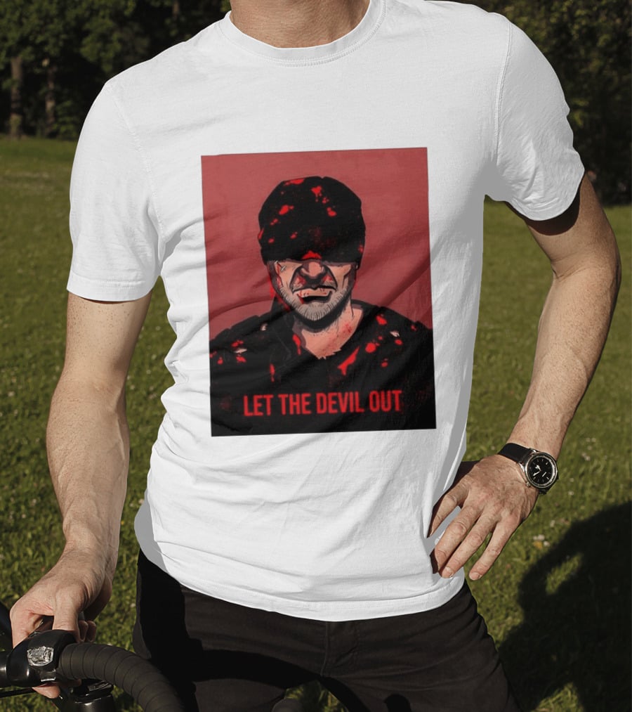 Daredevil Let The Devil Out Blindfolded Hero T-Shirt