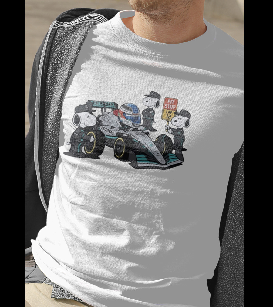Kimi Antonelli Snoopy Petronas Pit Crew Lap 12 Formula 1 T-Shirt