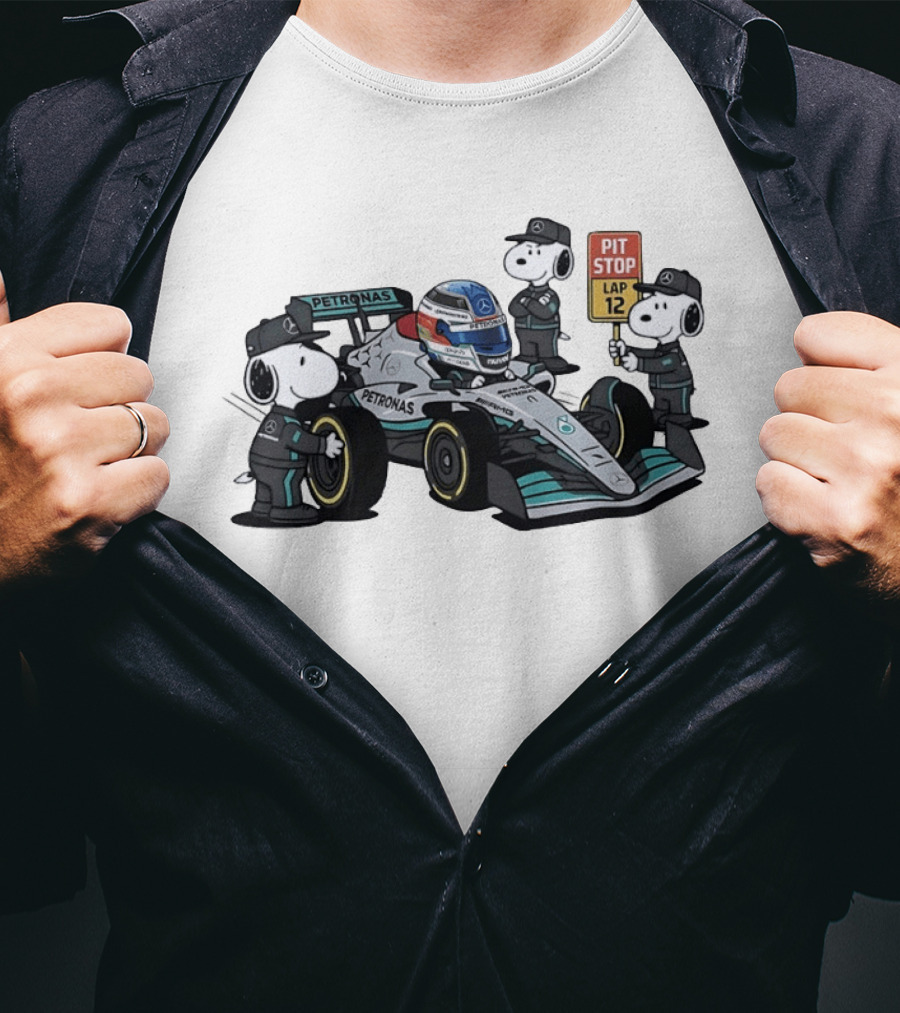 Kimi Antonelli Snoopy Petronas Pit Crew Lap 12 Formula 1 T-Shirt