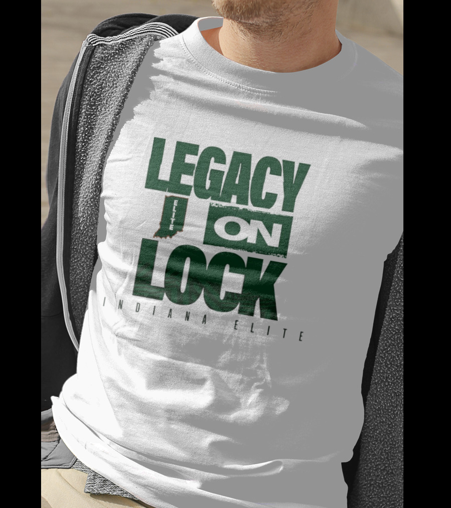 Legacy On Lock Indiana Elite Basketball State Pride T-Shirt