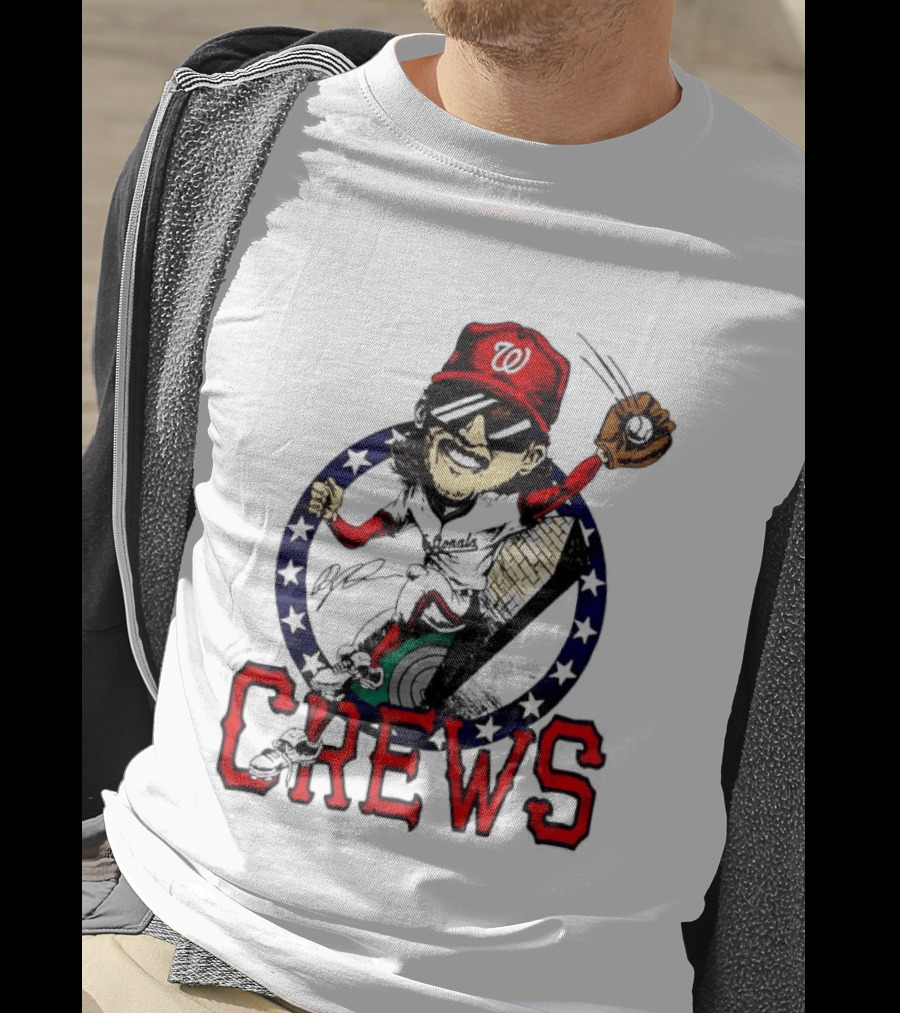Dylan Crews Washington Nationals MLB Caricature With Baseball Glove And Cap T-Shirt