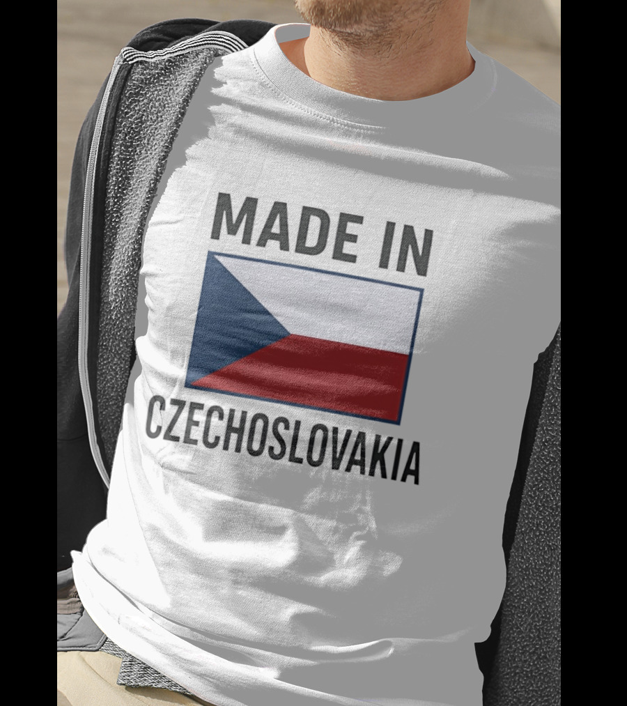 Made In Czechoslovakia Czechia Flag Heritage T-Shirt