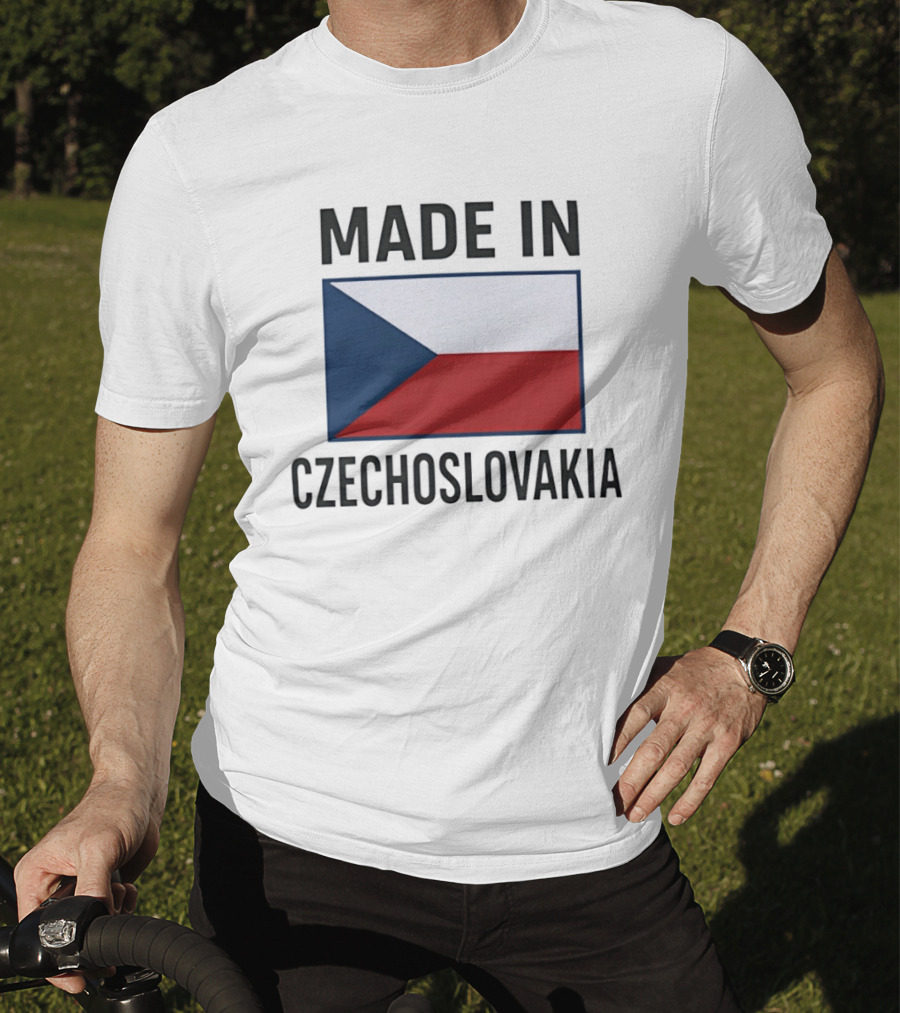 Made In Czechoslovakia Czechia Flag Heritage T-Shirt