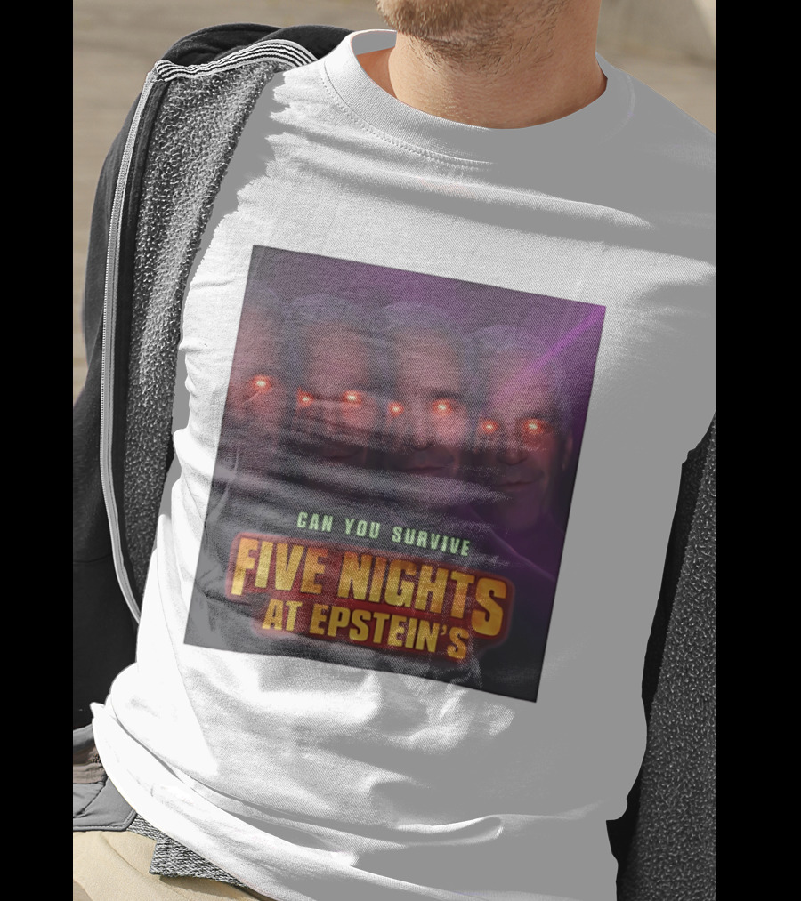 Five Nights At Epstein's Can You Survive Imagery With Glowing Eyes T-Shirt