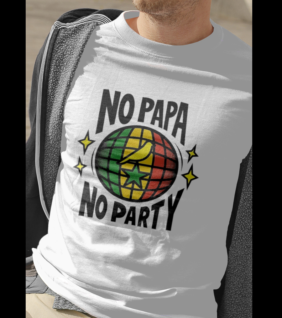 No Papa No Party Bird Star Globe Jamaican T-Shirt