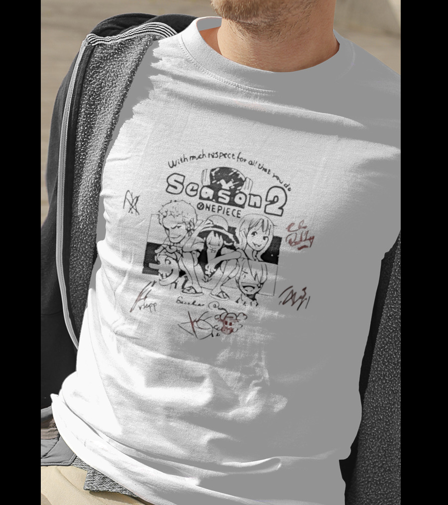 One Piece Live Action Season 2 Straw Hat Crew Commemorative Signed Collection T-Shirt