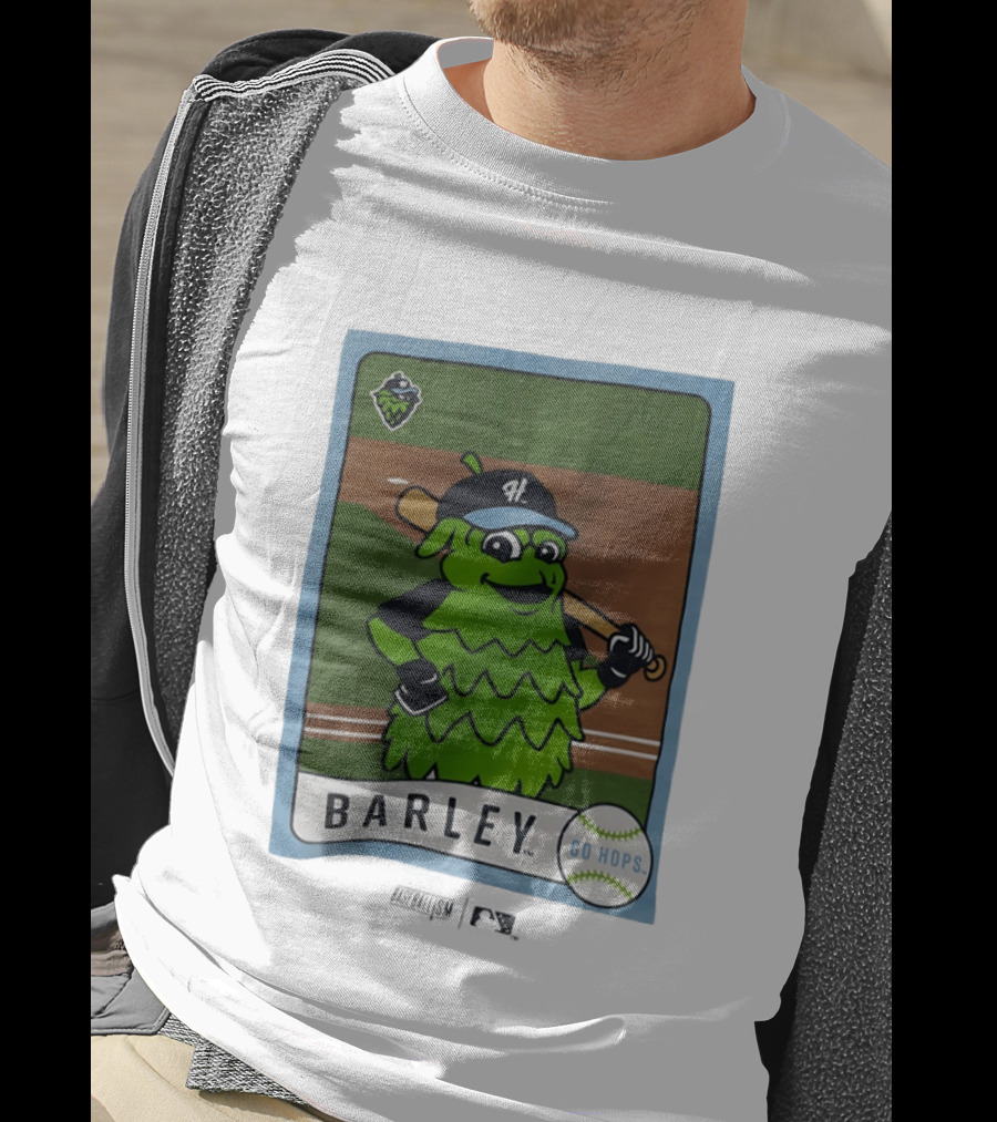 Hillsboro Hops Barley Go Hops Baseball T-Shirt