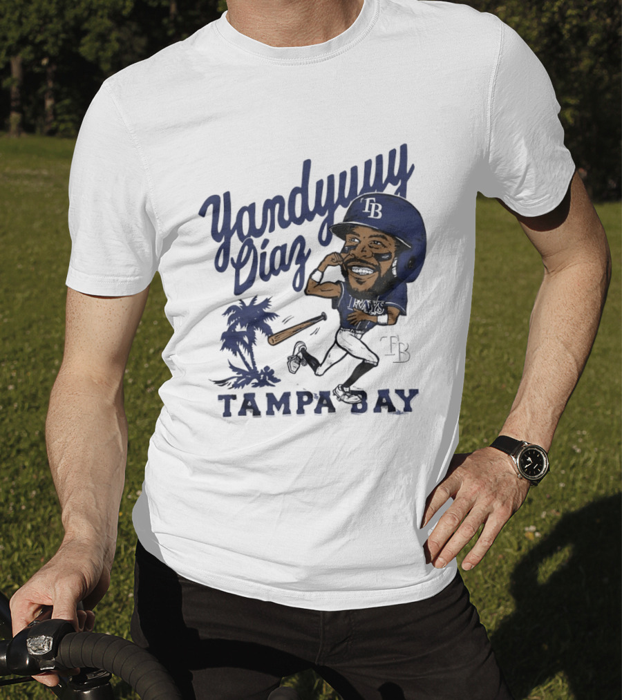Yandy Diaz Tampa Bay Rays Yandyuuuu MLB Baseball Caricature T-Shirt