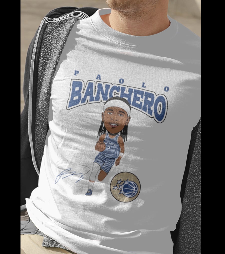 Paolo Banchero Orlando Magic Basketball Player Cartoon T-Shirt