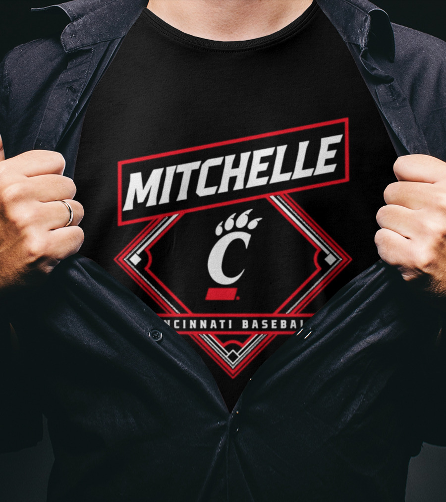 Mitchelle Cincinnati Bearcats Baseball C Logo 2026 T-Shirt