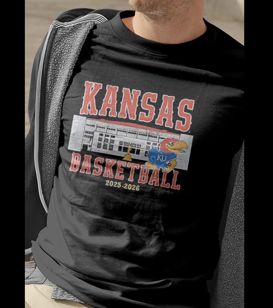 Kansas Jayhawks Basketball 2025 2026 Allen Fieldhouse KU T-Shirt