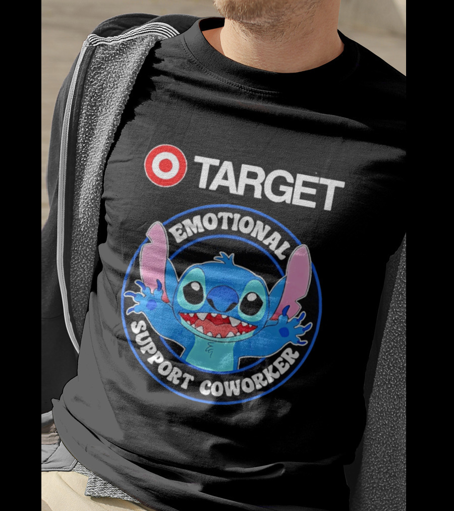 Target Happy Stitch Emotional Support Coworker T-Shirt