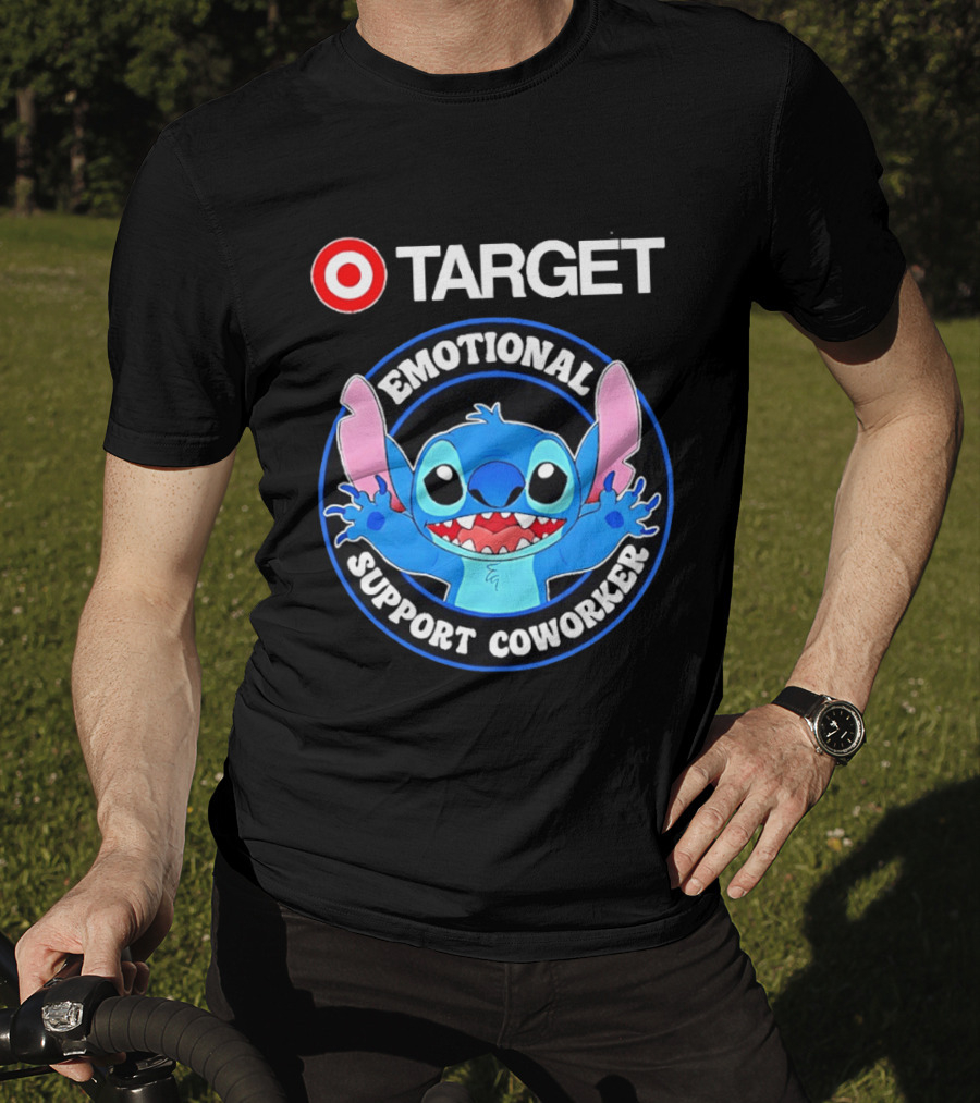 Target Happy Stitch Emotional Support Coworker T-Shirt